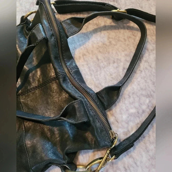 FOSSIL Large Long Live Vintage Modern Cargo leather shoulder crossbody bag purse - Picture 6 of 16